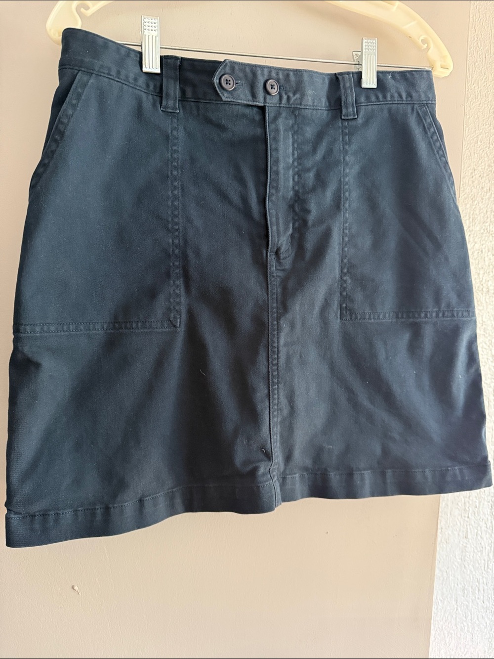 Lands' End Navy Cotton Skort